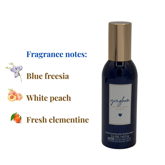 2x Pack Bath Body Works Gingham Concentrated Room Spray Home Fresh Clean 1.5 oz - Picture 2 of 2